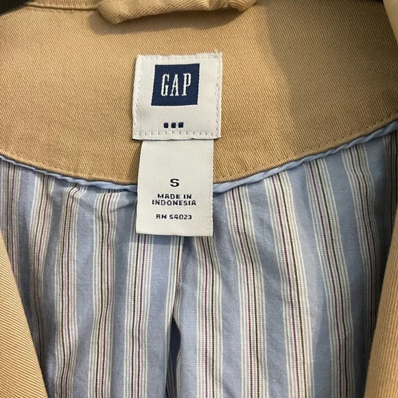 Tan Double-Breasted Trench Coat - Picture 2 of 5